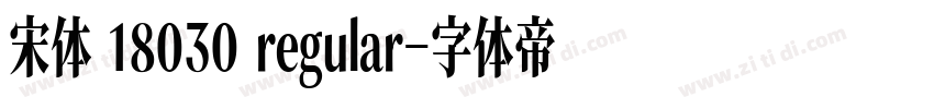 宋体 18030 regular字体转换